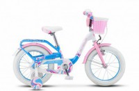 Детский велосипед Stels Pilot-190 16" V030 Белый розовый голубой 2022 - магазин СпортДоставка. Спортивные товары интернет магазин в Троицке 