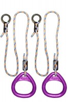 Детские гимнастические кольца треугольные  для ДСК фиолетовые КГ02В - магазин СпортДоставка. Спортивные товары интернет магазин в Троицке 