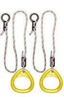 Детские гимнастические кольца треугольные  для ДСК желтые КГ02В - магазин СпортДоставка. Спортивные товары интернет магазин в Троицке 