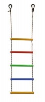 Детская веревочная лестница для ДСК 5 перекладин цвет радуга ЛВ5-3В - магазин СпортДоставка. Спортивные товары интернет магазин в Троицке 