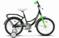 Детский велосипед Stels Flyte 18" Z011 Чёрный салатовый 2022 - магазин СпортДоставка. Спортивные товары интернет магазин в Троицке 